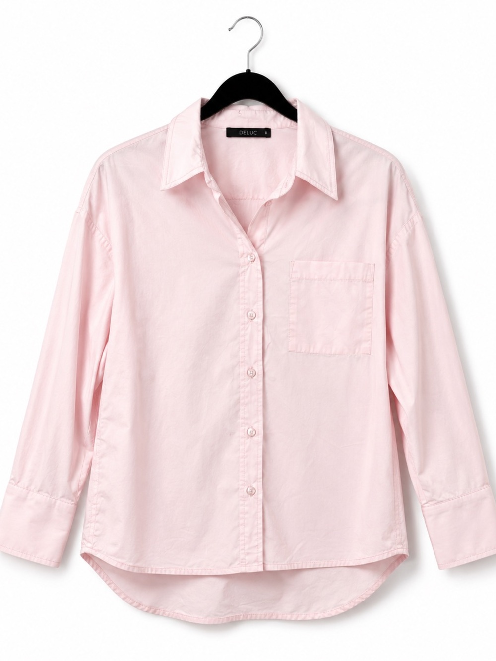 Deluc Pale Pink Button-Down Shirt with Chest Pocket